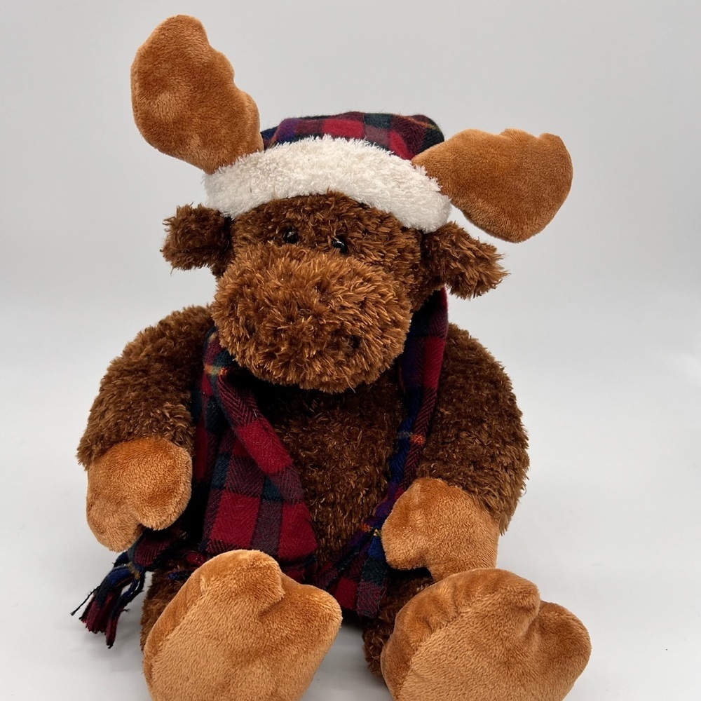 Gund Mooky Moose Winter Hat Scarf Collectible Plushie Stuffed Animal Christmas - Picture 7 of 7